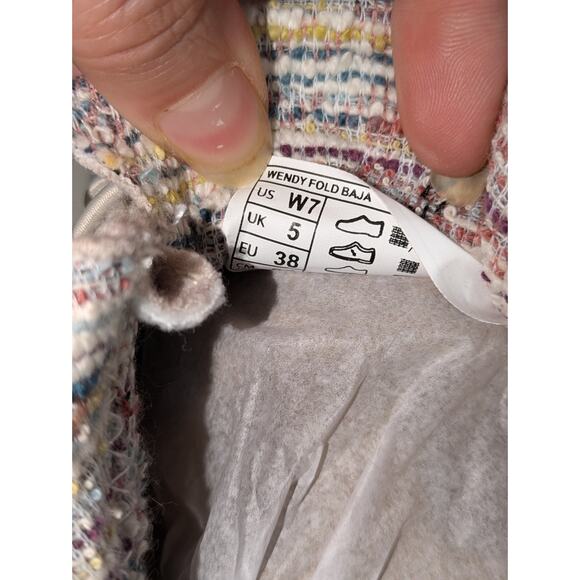 Hey Dude Women’s Wendy Fold Baja Slip-on Boot Size 7 Cream Brown Multicolor - Picture 6 of 12